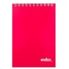 Блокнот на гребне Index, 101 x 146 мм, 40 л., розовый