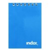Блокнот на гребне Index, 74 x 102 мм, 40 л., голубой