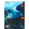 Блокнот на гребне «Живой 4D. Акула Зельда», 150 x 200 мм, 50 л., клетка