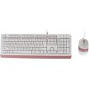 Клавиатура + мышь A4Tech Fstyler F1010 (белый/розовый)